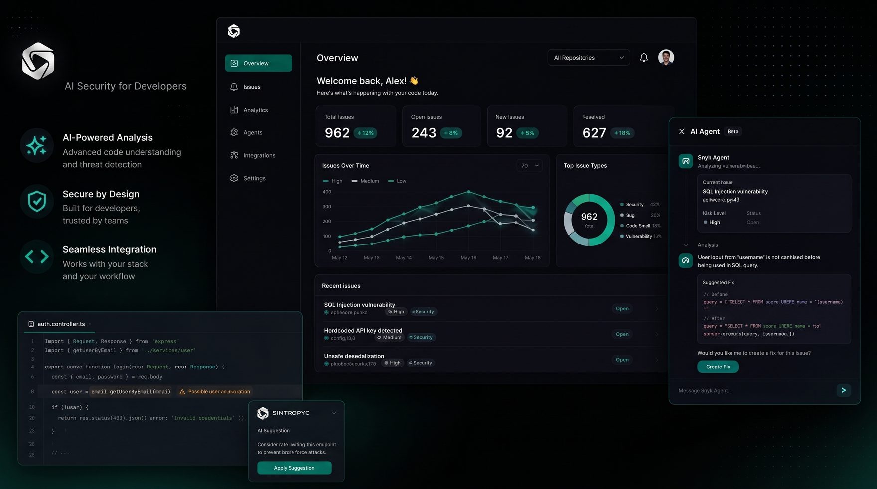 Sintropyc platform — issues, fixes and proofs in one dashboard